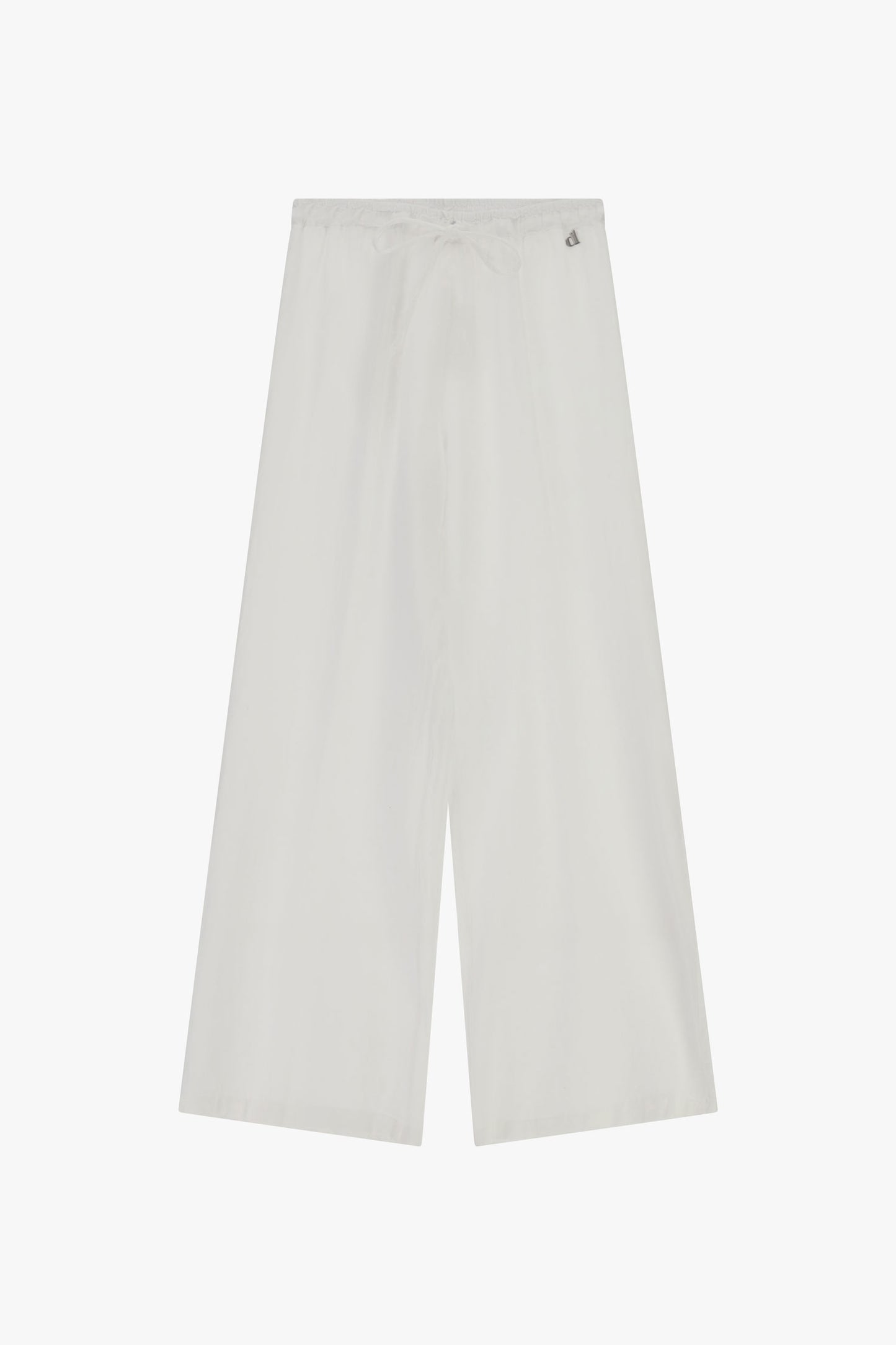 Trousers ampi con vita alta e coulisse