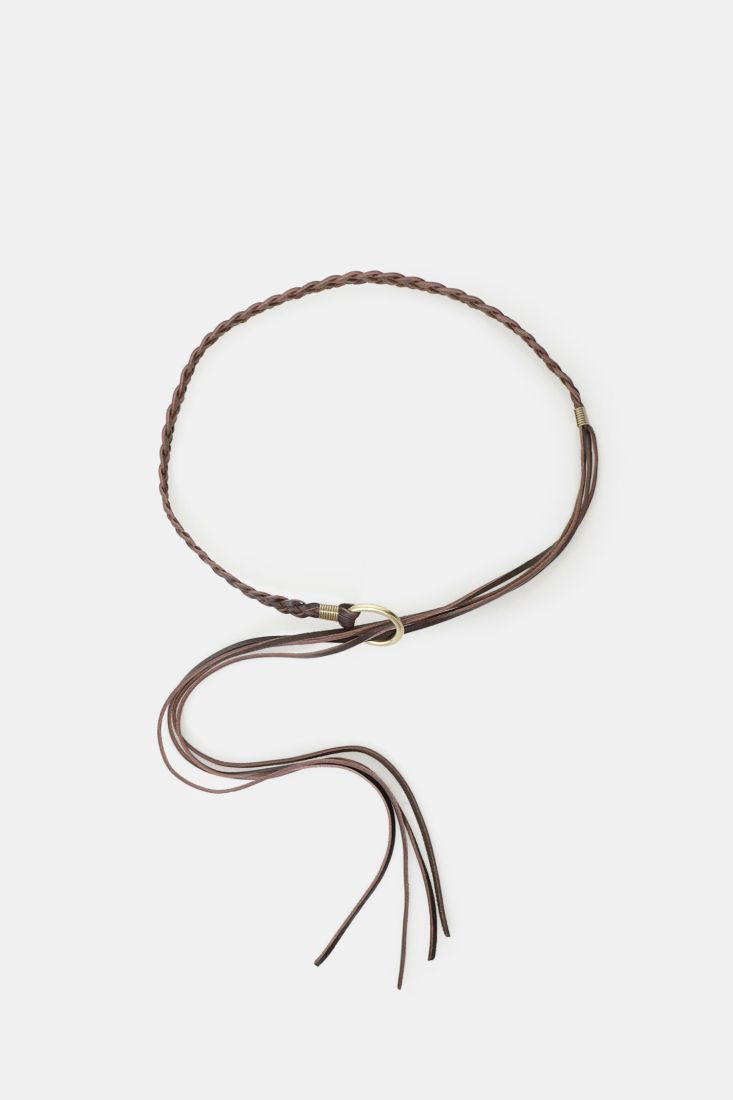 Cintura intrecciata con anello decorativo