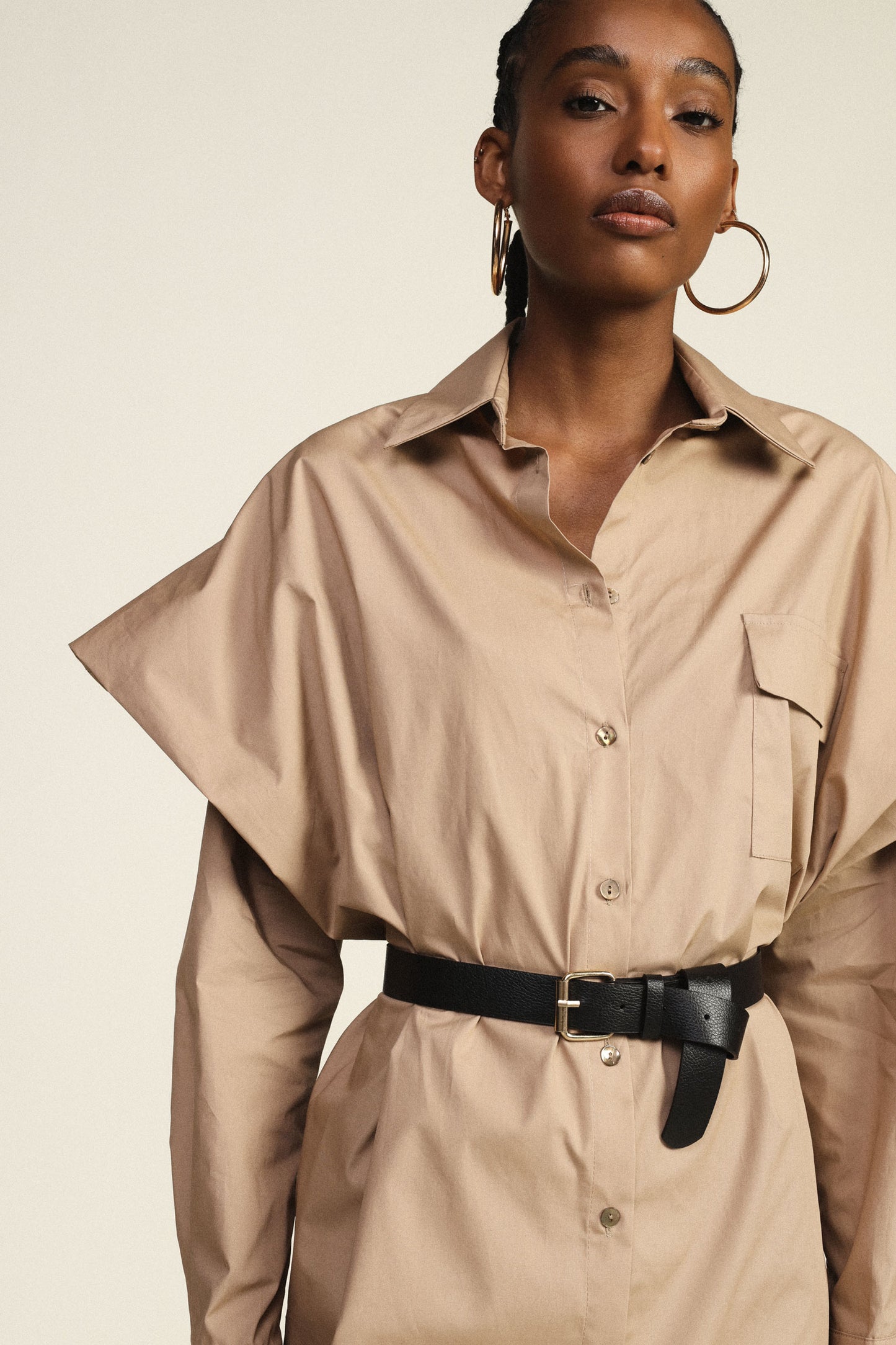 ABITO CAMICIA CON CINTURA