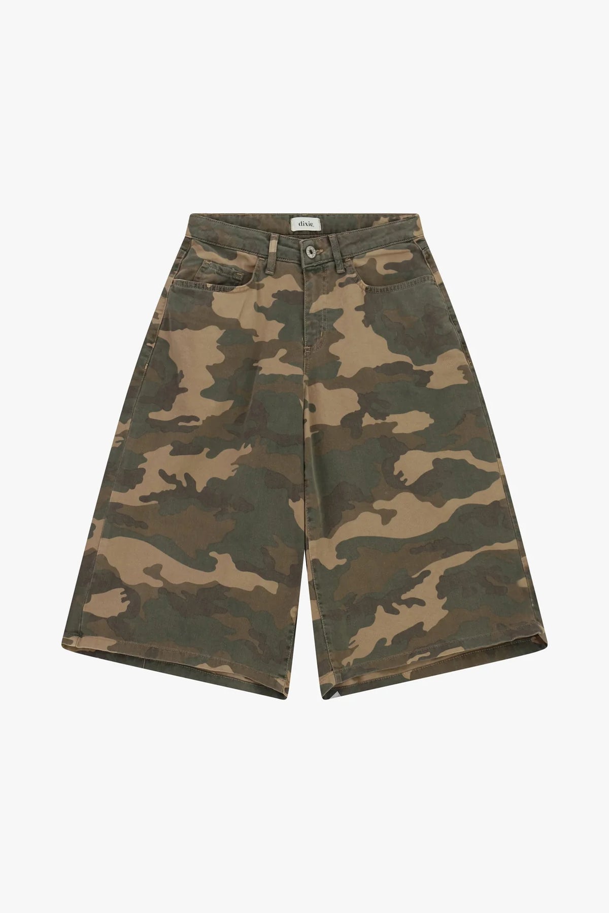 SHORTS A GAMBA LARGA STAMPA MIMETICA