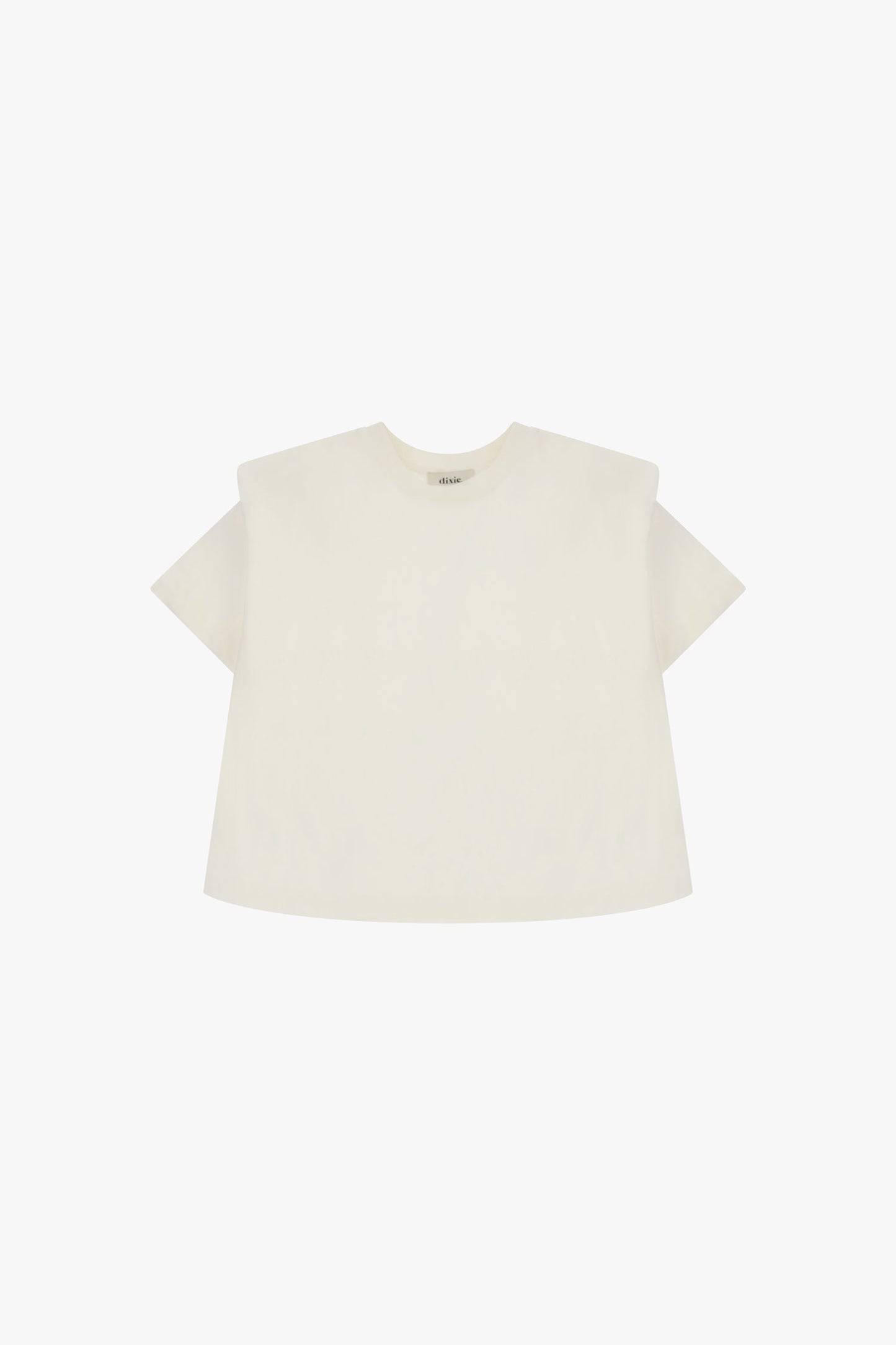 T-shirt con spalle strutturate e fit squadrato