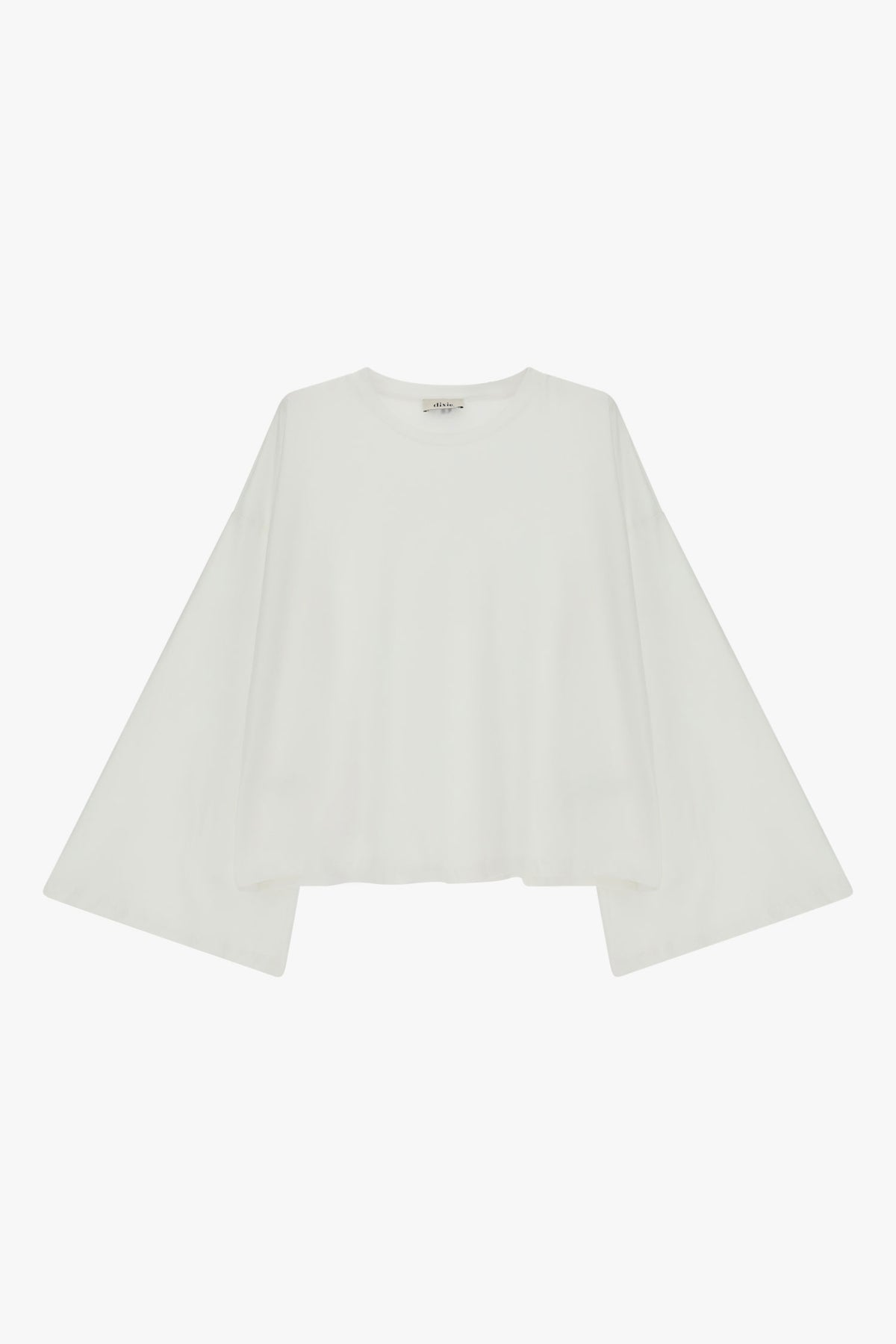 Top a maniche lunghe ampie con scollo tondo