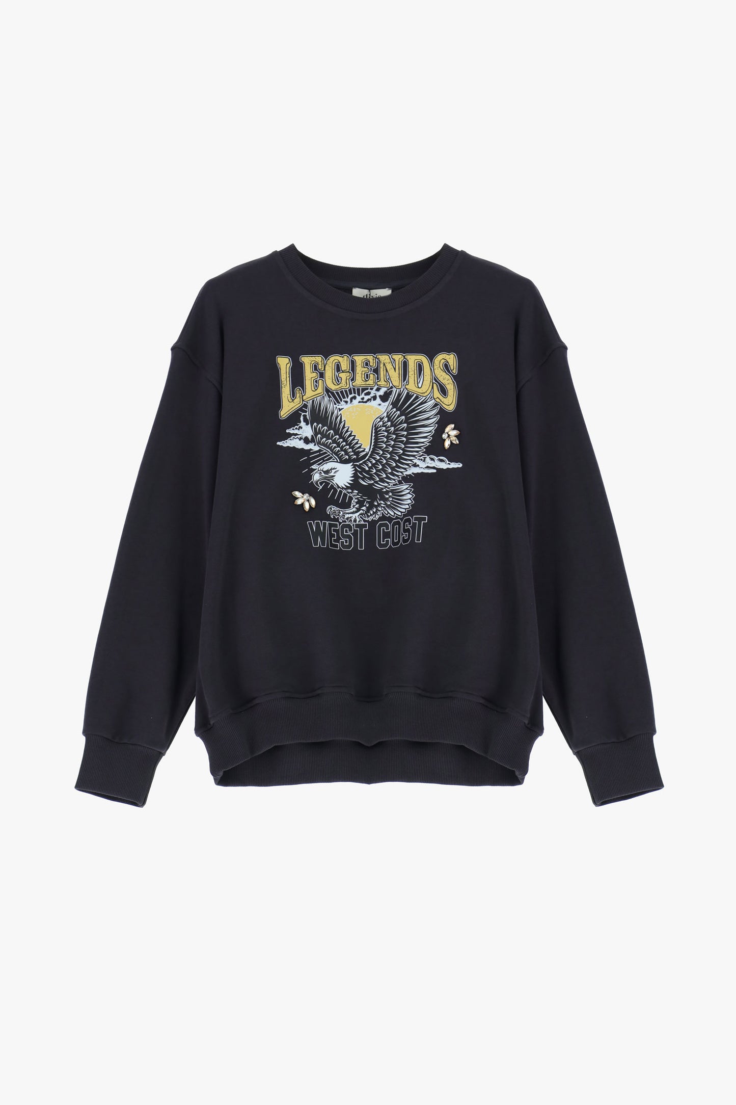 Felpa girocollo stampa 'legends' aquila frontale