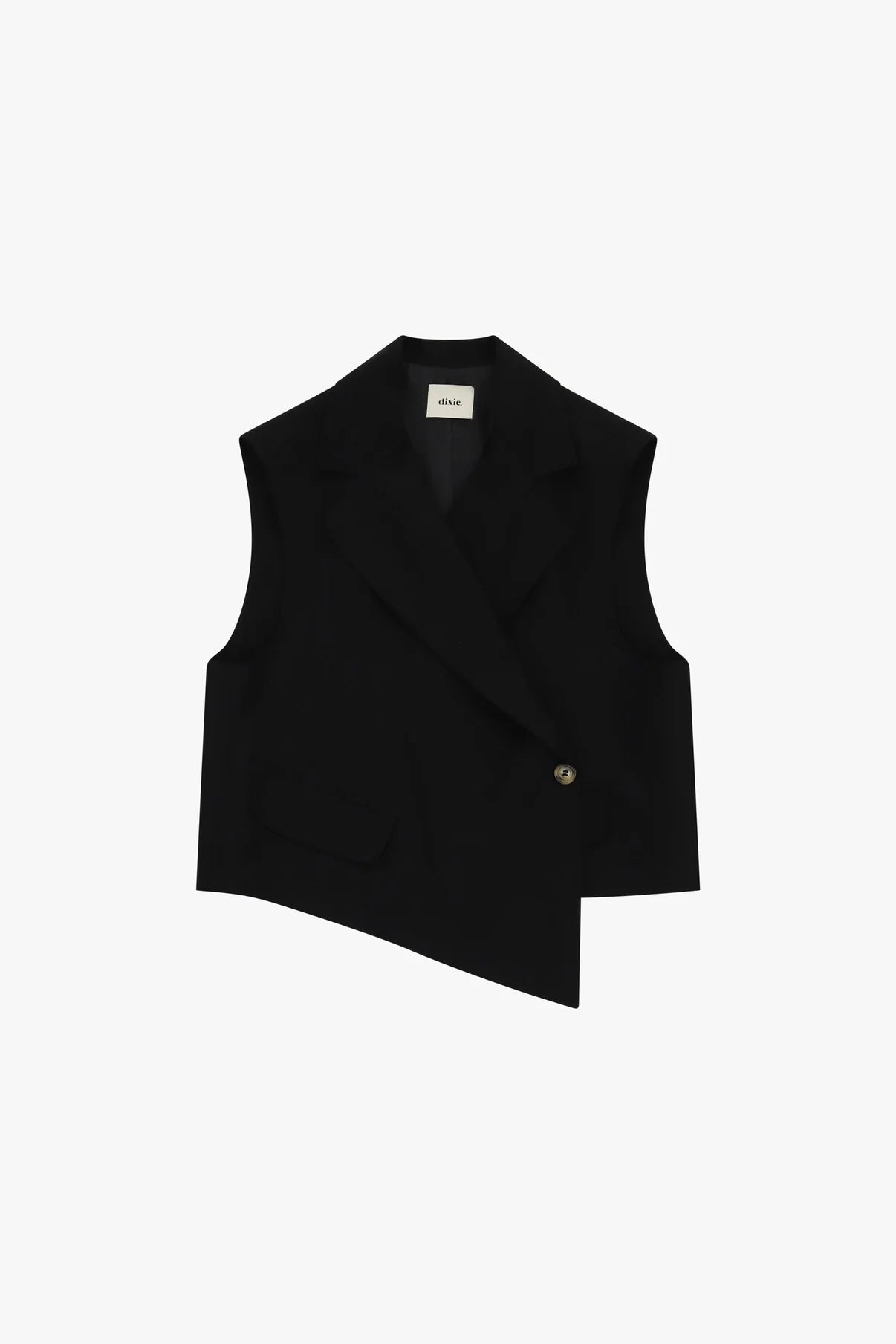Completo con gilet  sartoriale con chiusura asimmetrica