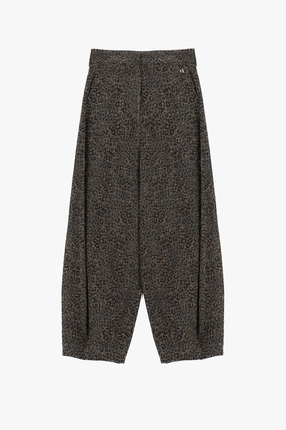 Pantaloni palazzo stampati con fondo elasticizzato