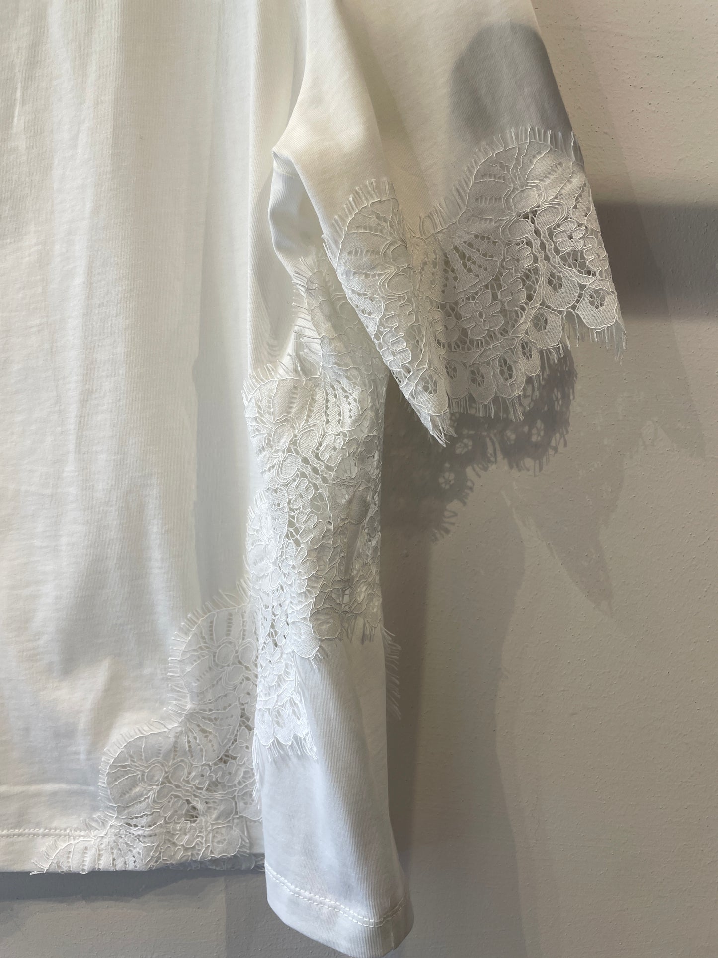 T-shirt con pizzo 100% cotone