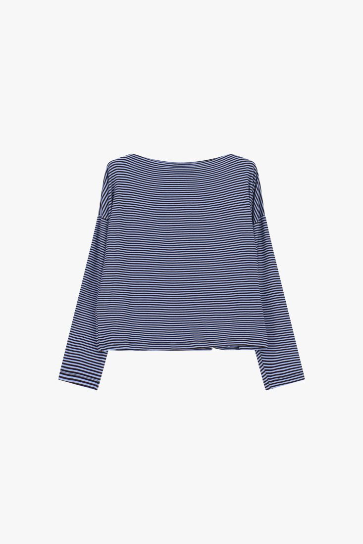 T-SHIRT A RIGHE CON MANICHE LUNGHE REGULAR-FIT
