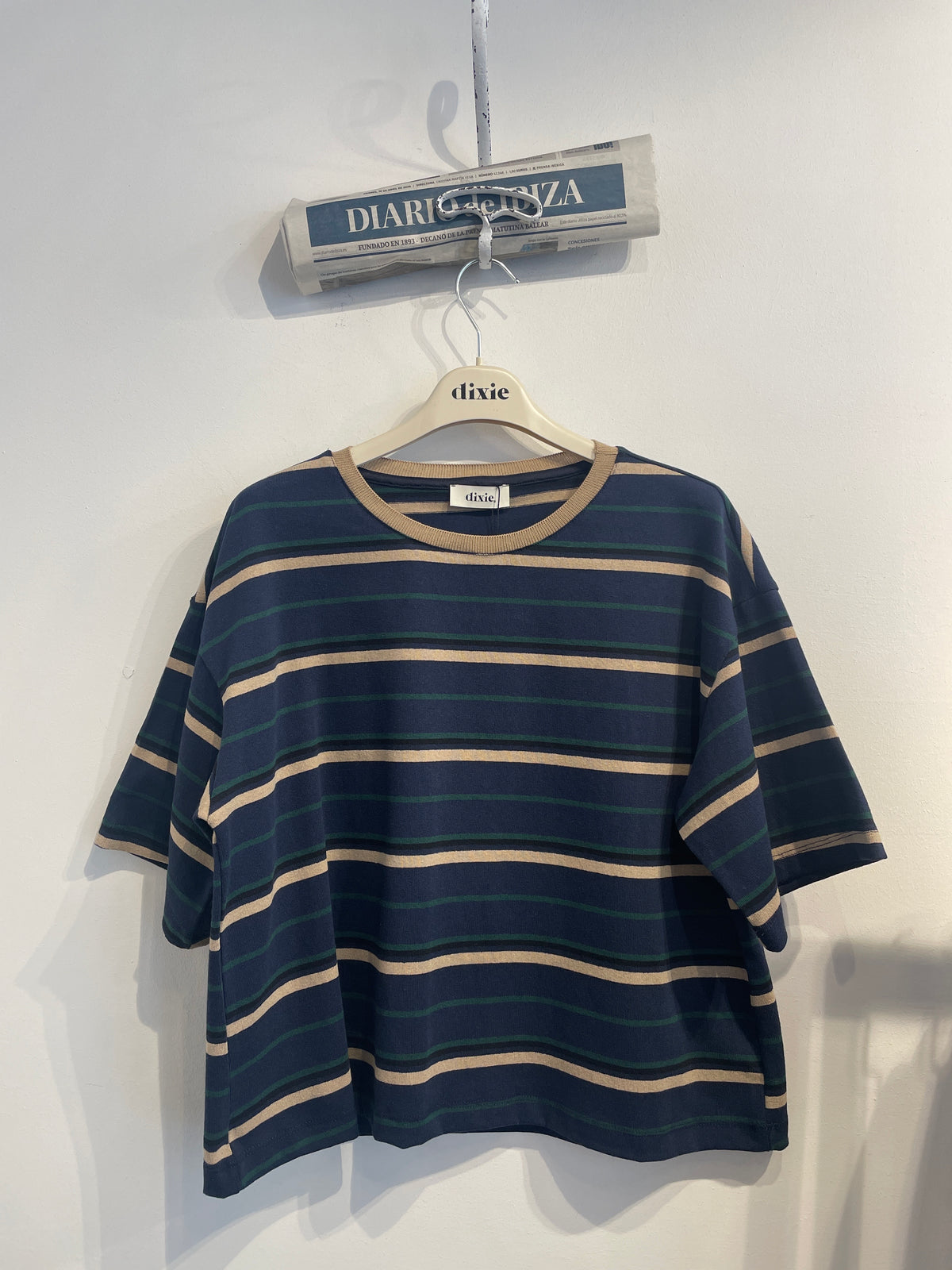 T-shirt a righe vestibilità morbida girocollo