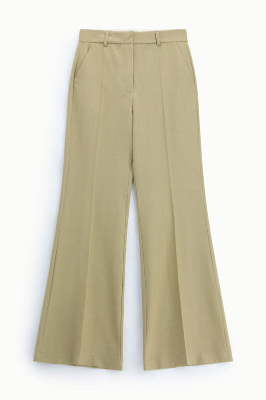 Trousers palazzo vita alta con piega frontale