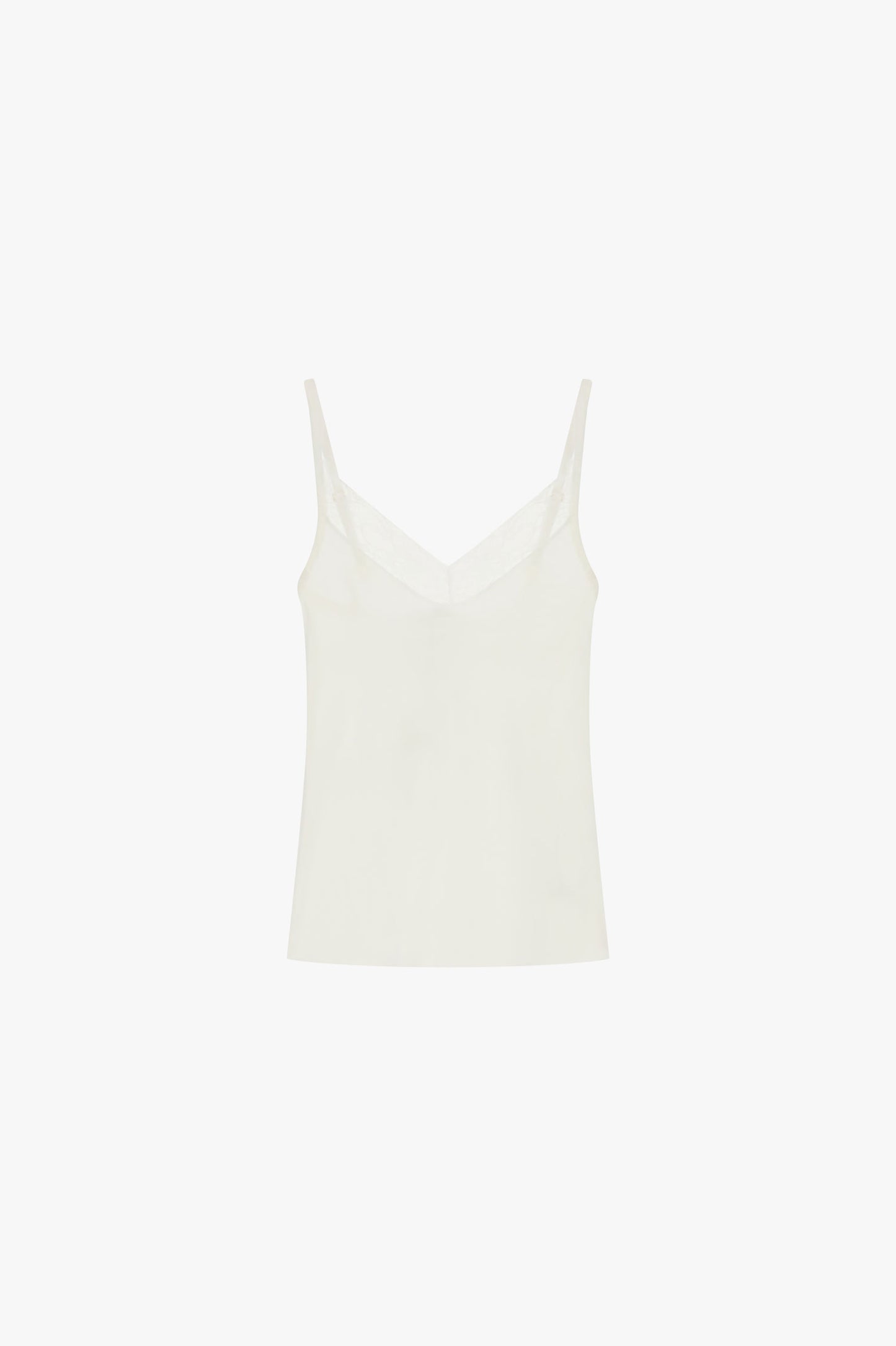 Top spalline sottili e scollo a v con pizzo