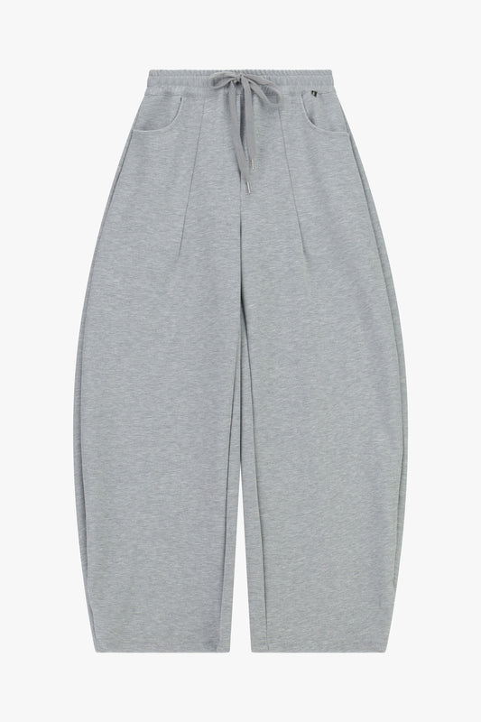 Pantaloni palazzo con coulisse e tasche frontali