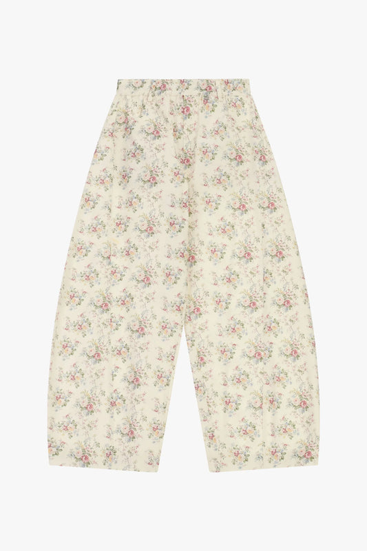 PANTALONI PALAZZO STAMPA FLOREALE A GAMBA AMPIA 100% cotone