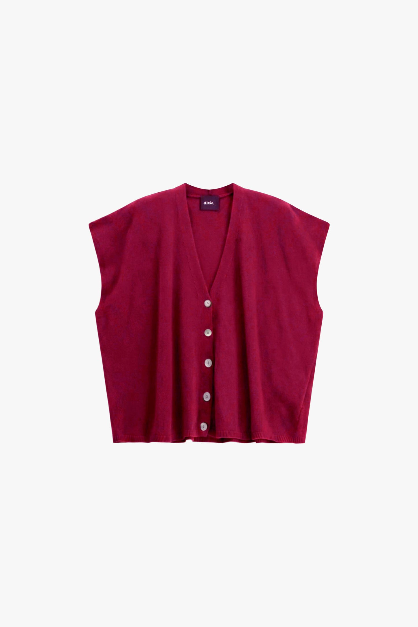 MAGLIONE SMANICATO CON BOTTONI E SCOLLO A V