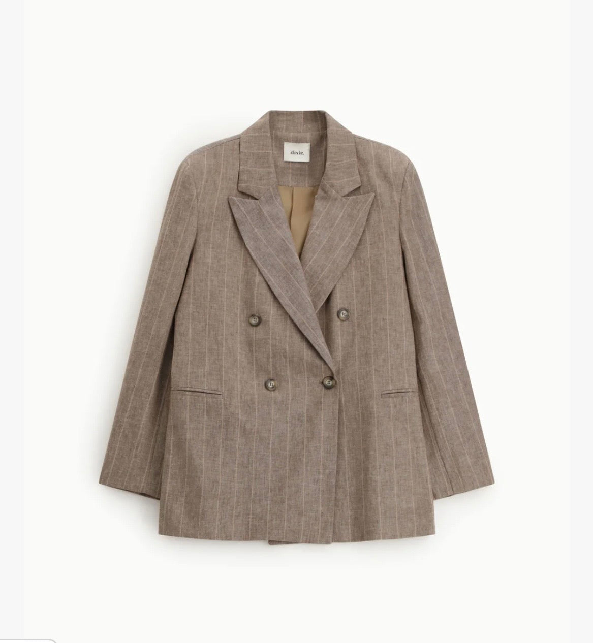 COMPLETO CON BLAZER DOPPIOPETTO A RIGHE CON TASCHE FRONTALI