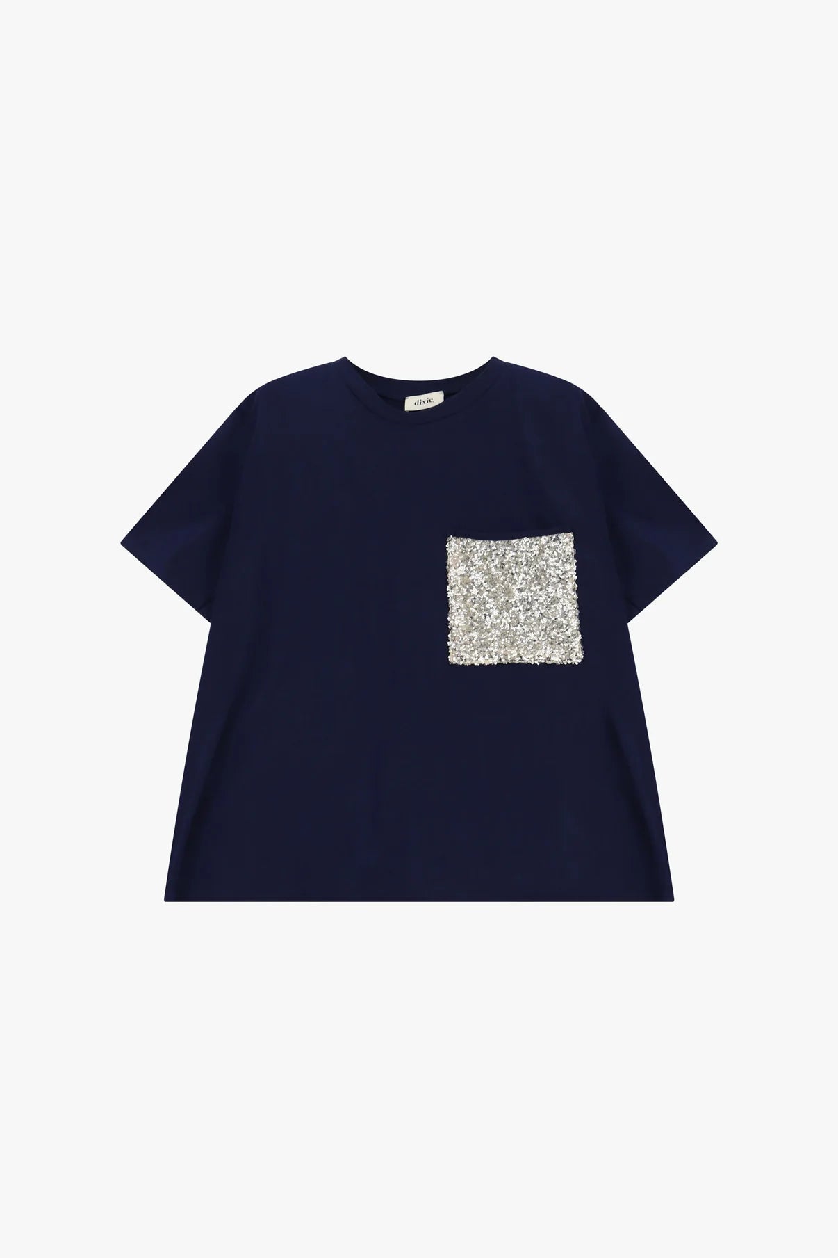 T-SHIRT CON TASCHINO APPLICATO CON PAILLETTES