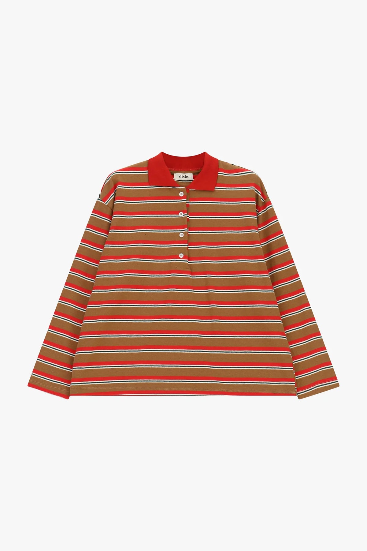 MAGLIA A RIGHE CON COLLETTO E BOTTONI FRONTALI