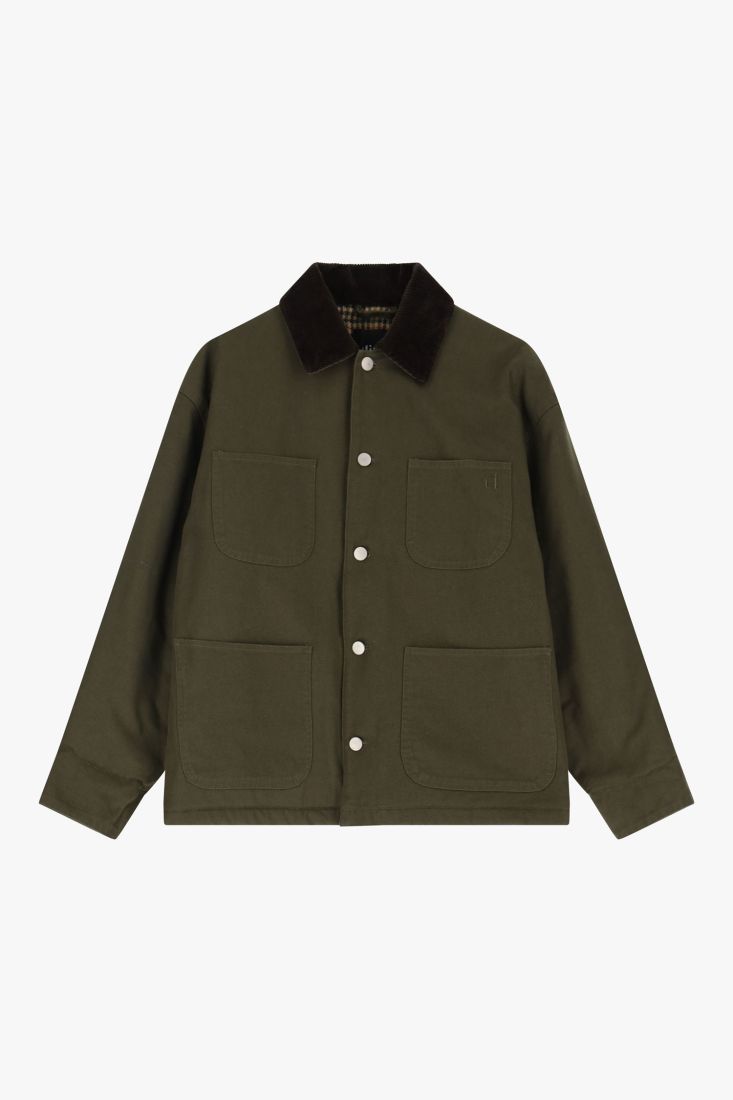 Giacca camicia con collo a contrasto
