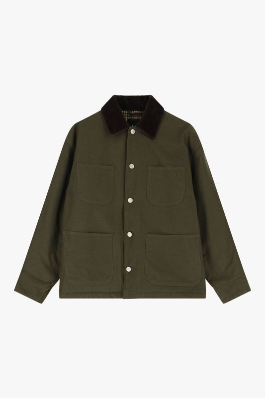 Giacca camicia con collo a contrasto