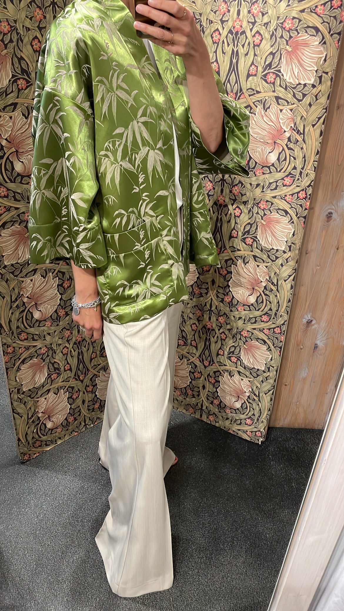 Trousers palazzo vita alta con piega frontale