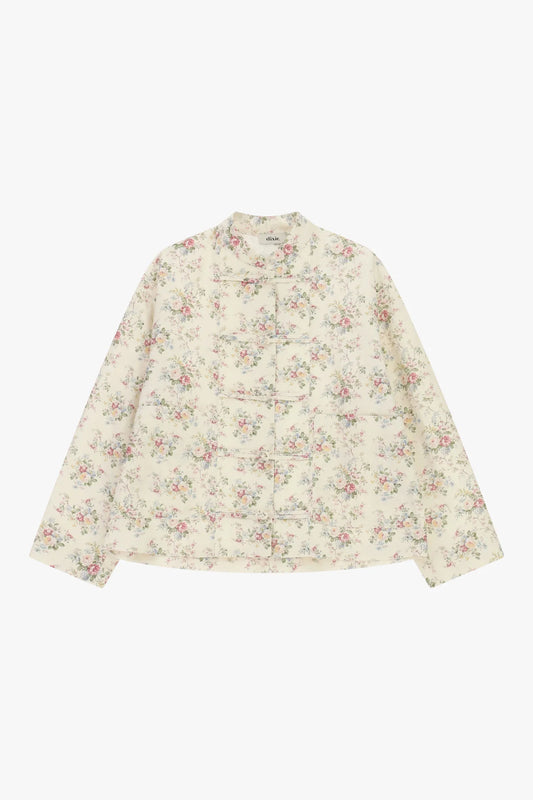 GIACCA 100%cotone STAMPA FLOREALE CHIUSURA A LACCETTI