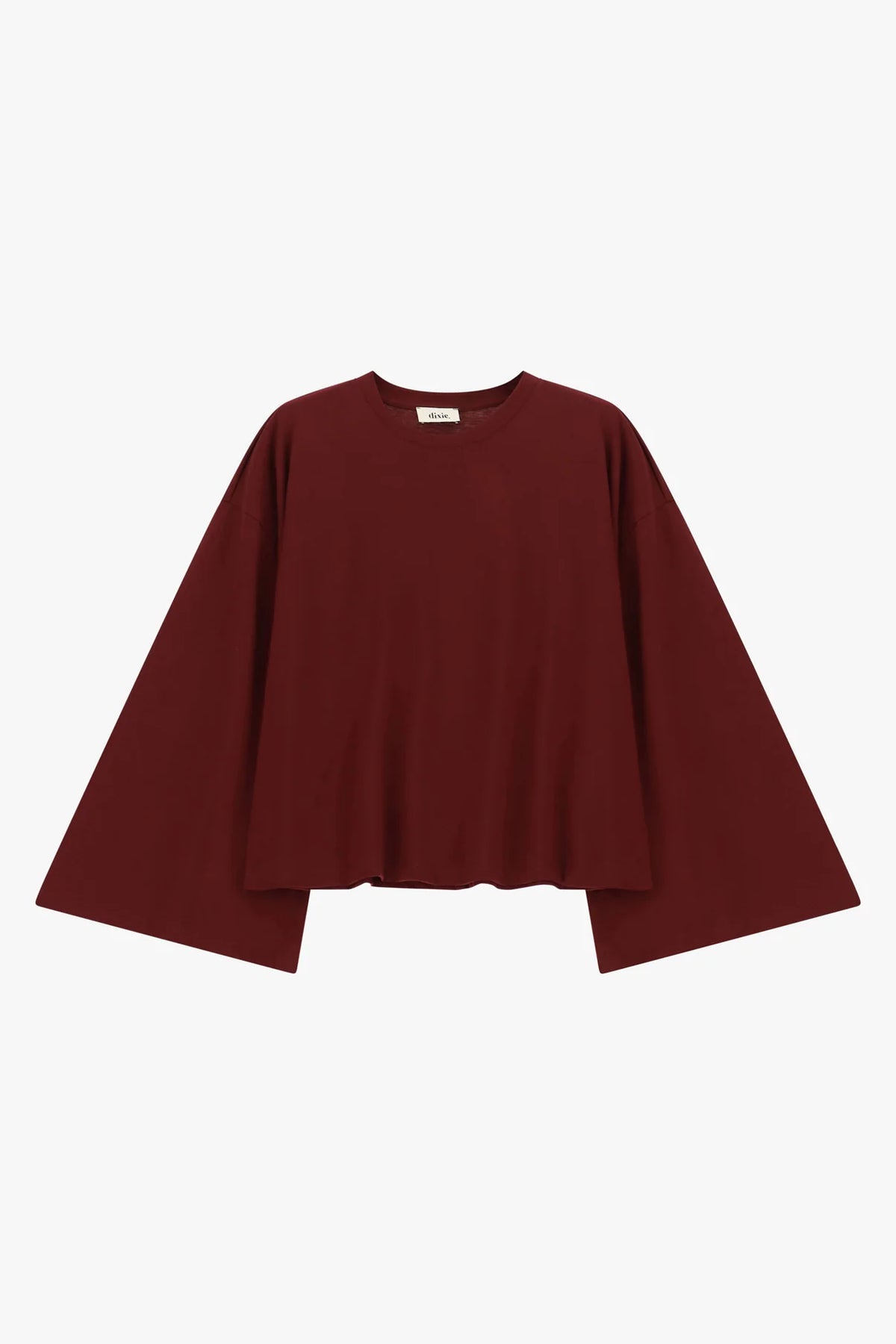 Top a maniche lunghe ampie con scollo tondo