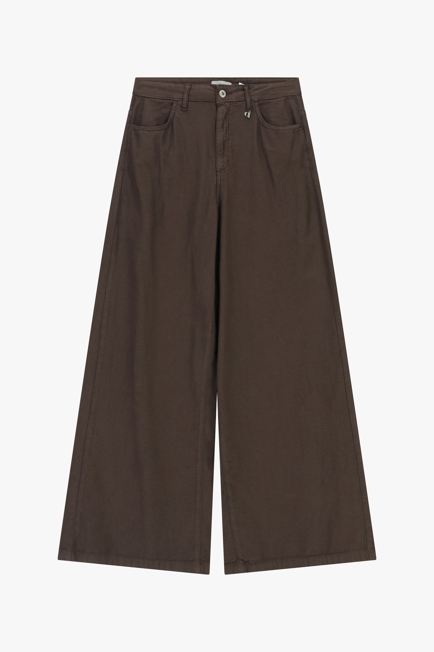 Trousers palazzo a vita alta con gamba ampia