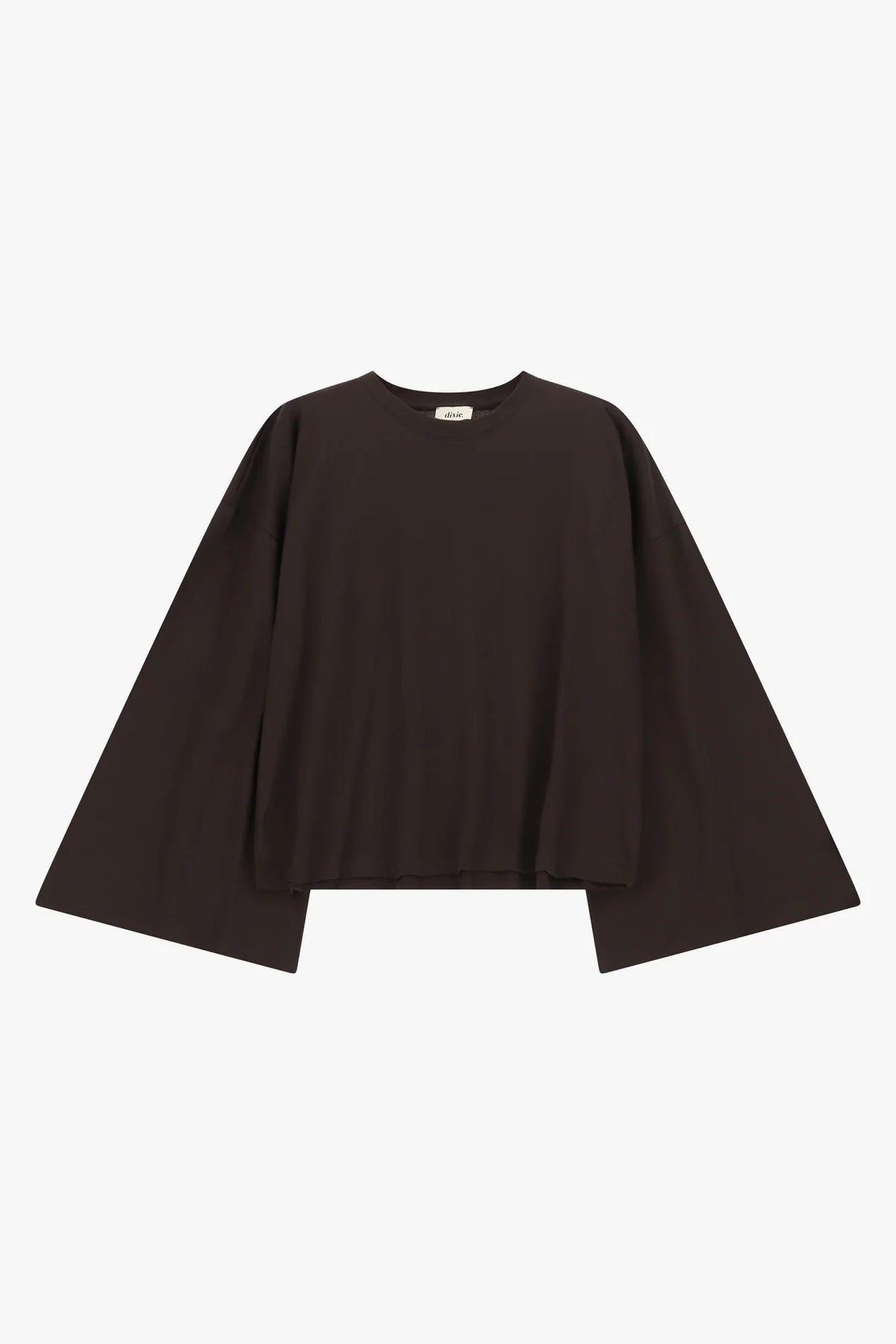 Top a maniche lunghe ampie con scollo tondo