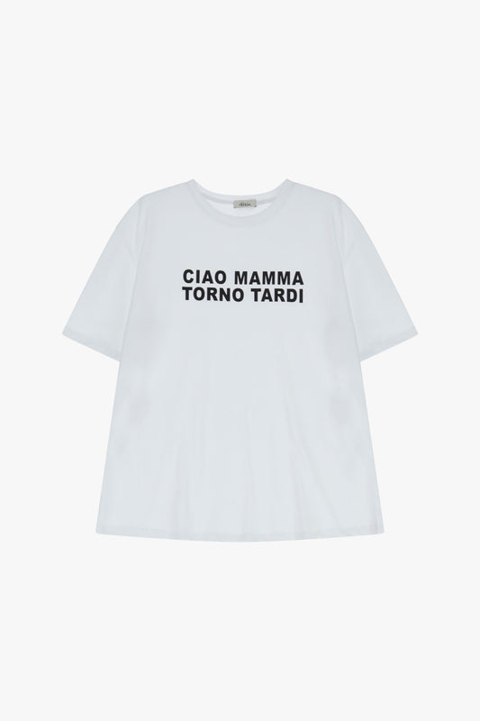 T-shirt a maniche corte stampa frontale