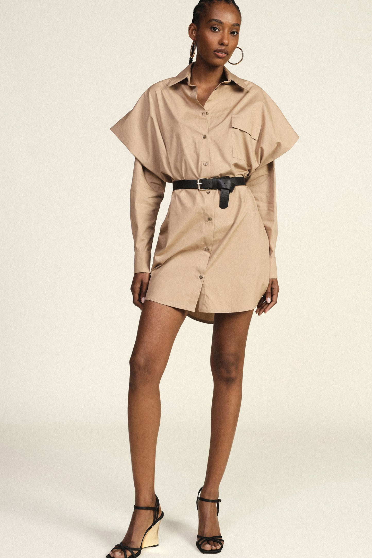 ABITO CAMICIA CON CINTURA