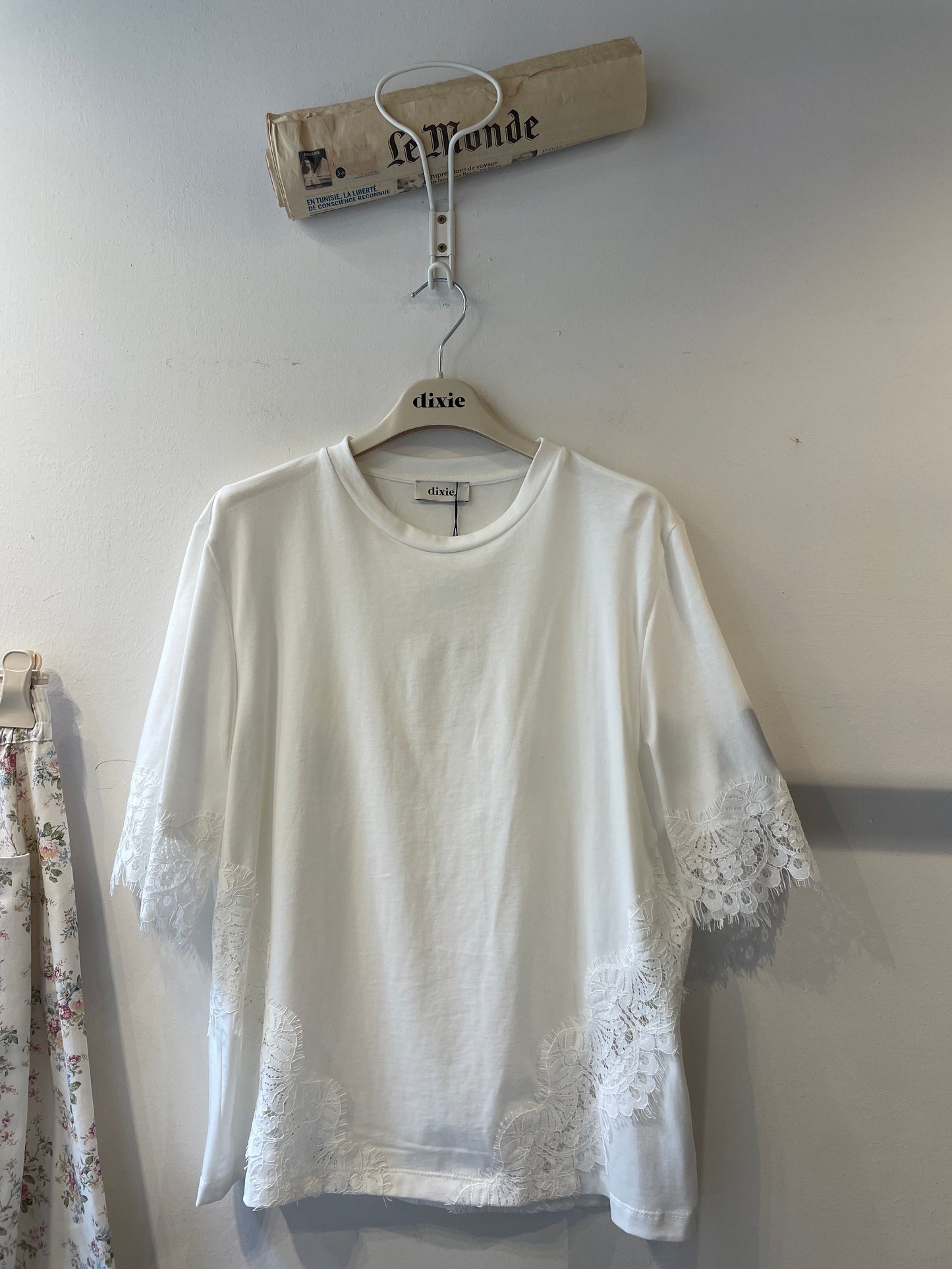 T-shirt con pizzo 100% cotone
