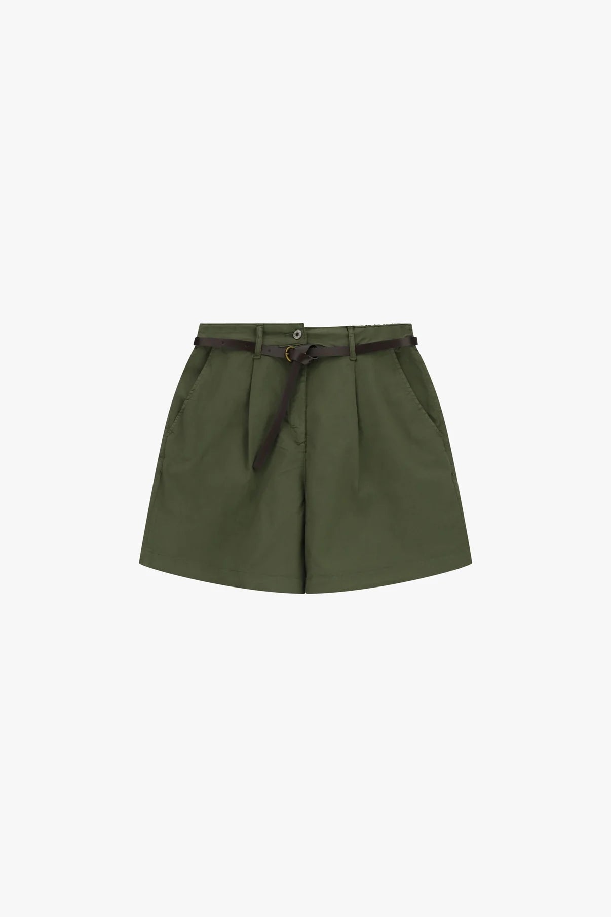 SHORTS REGULAR-FIT CON PINCE E CINTURA SOTTILE
