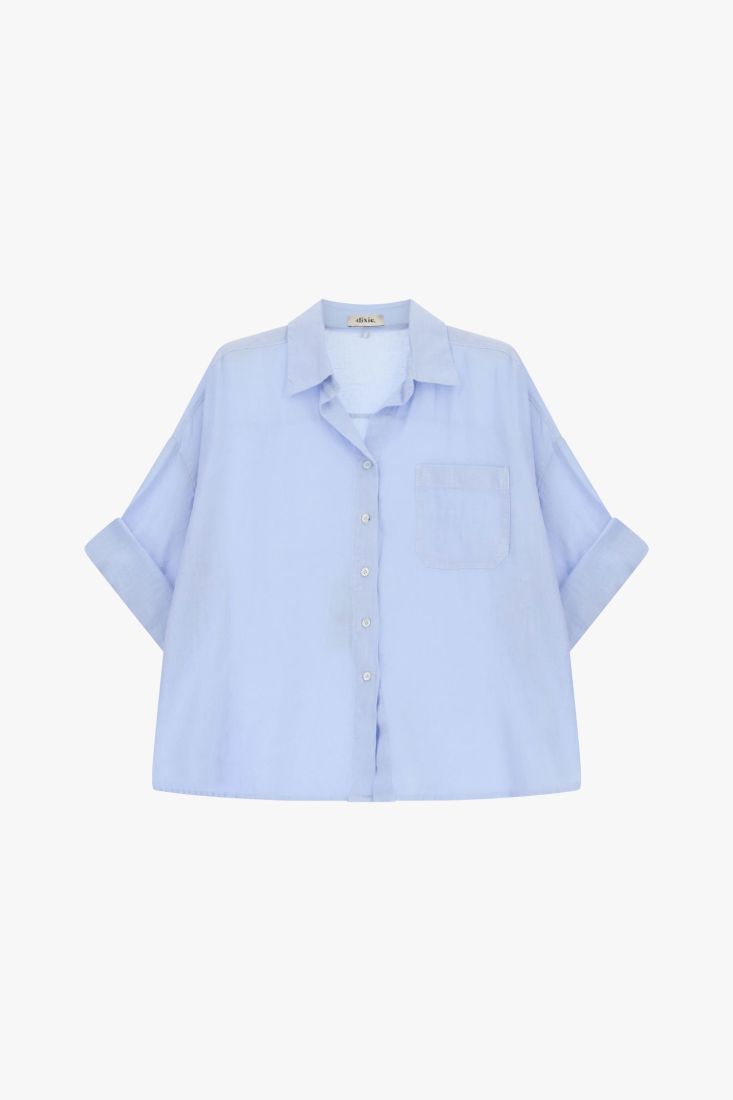 Camicia ampia con maniche 3/4 e taschino