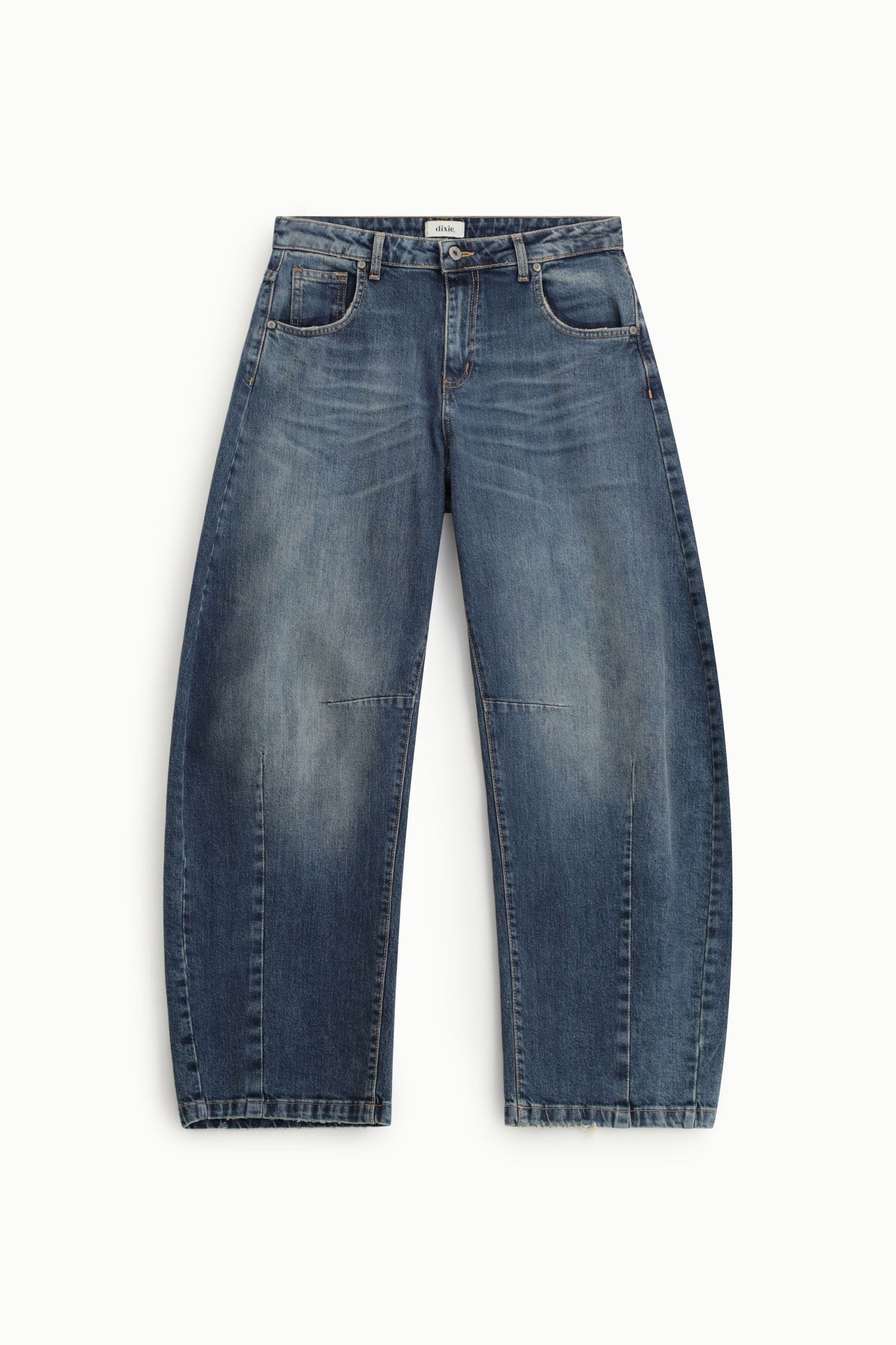 Jeans balloon fit con cuciture sagomate