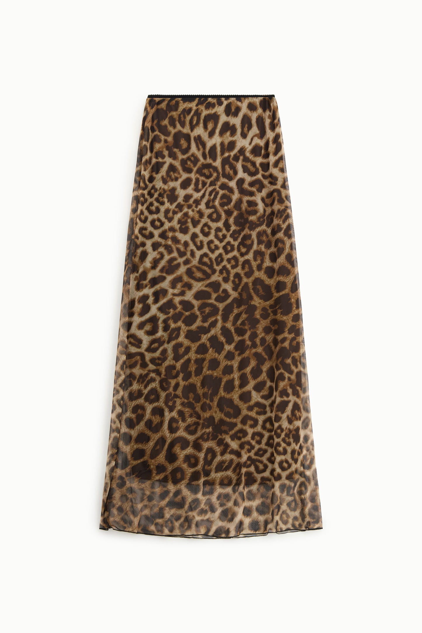 Gonna lunga stampa animalier vita alta