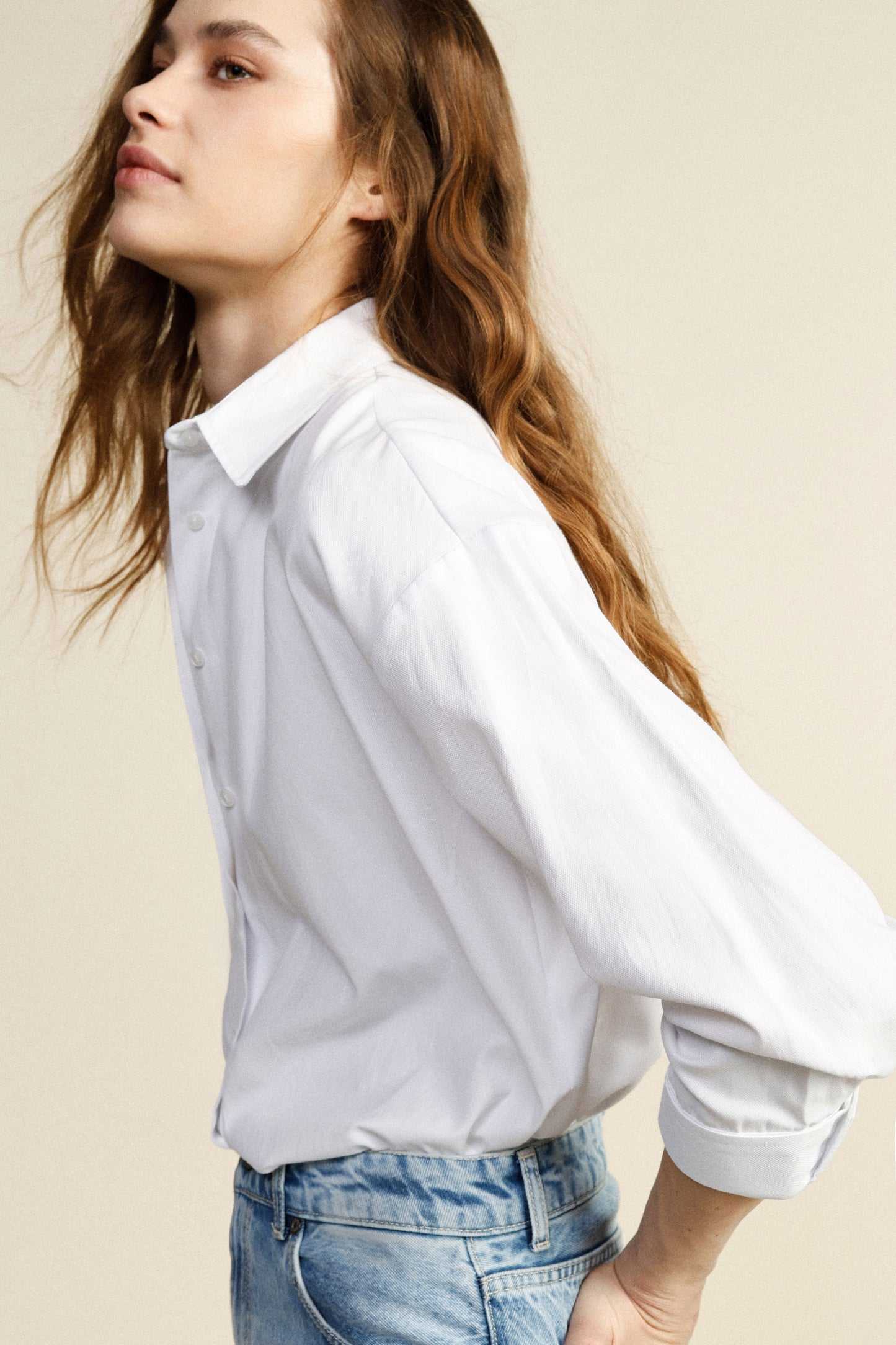 Camicia oversize con maniche lunghe