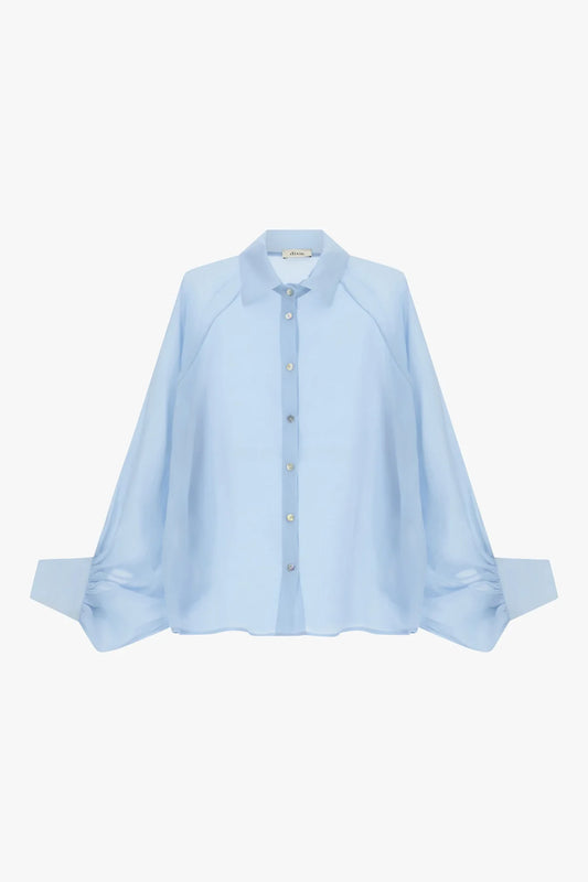 CAMICIA AMPIA CON MANICHE LUNGHE ARRICCIATE