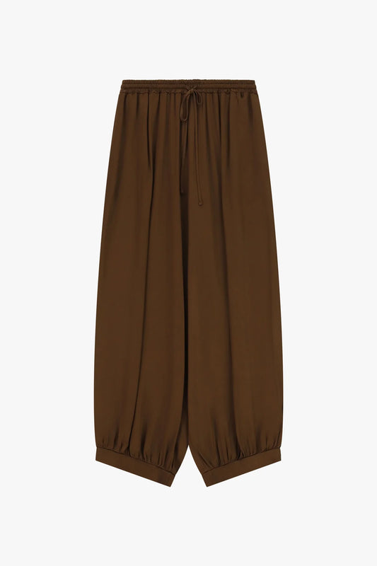 PANTALONI PALAZZO AMPI CON FONDO ELASTICIZZATO