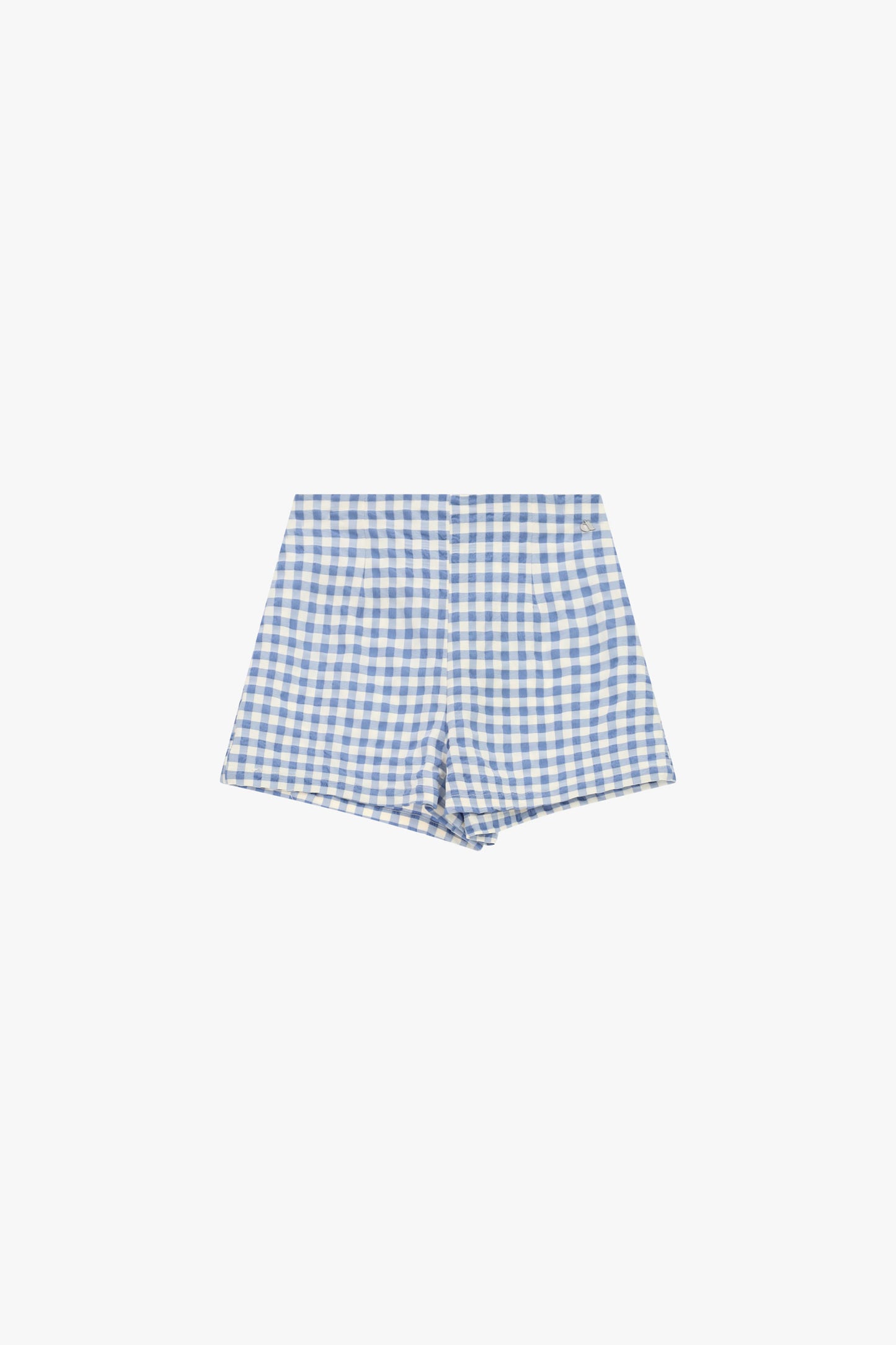 Shorts a vita alta a quadretti gingham